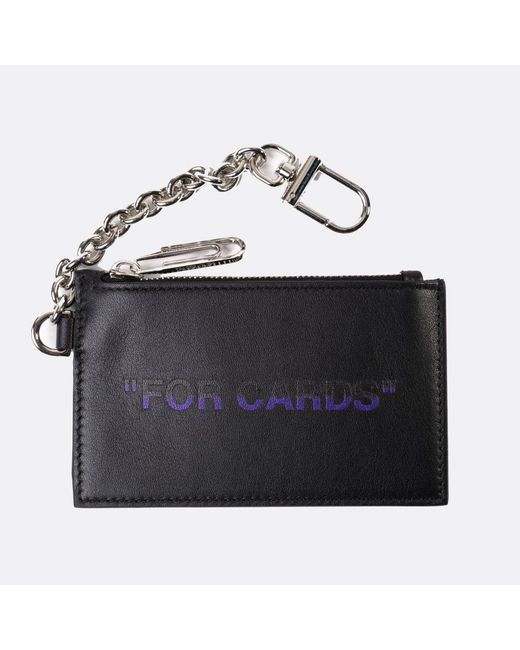 Off-White c/o Virgil Abloh Logo Printed Zip-up Wallet in Gray for