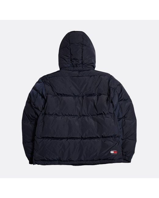Tommy Hilfiger Twilight Navy Hooded Alaska Puffer Jacket in Blue