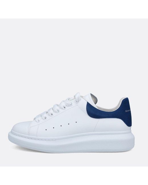 Alexander McQueen White & Paris Blue Oversized Sneakers for Men | Lyst