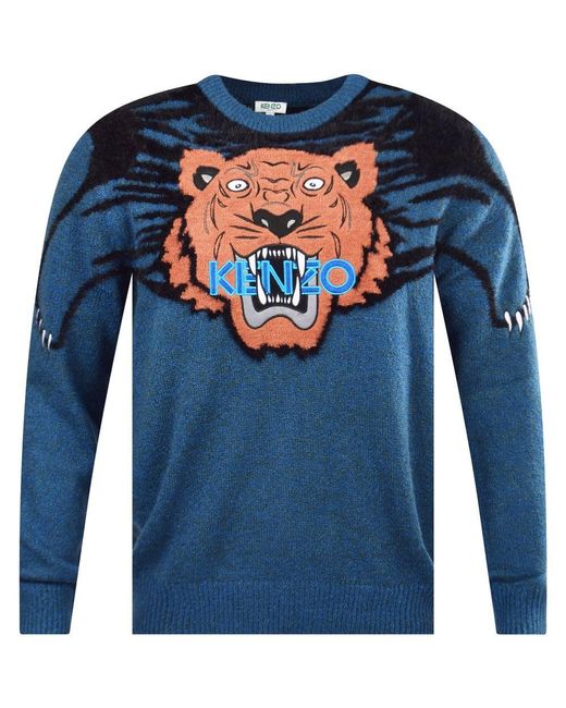 kenzo jumper mens blue