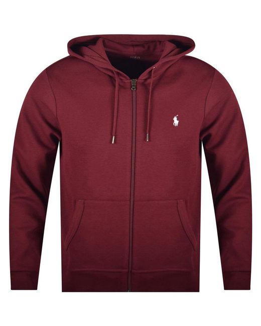 Polo Ralph Lauren Cotton Sweatshirt With Logo in Burgundy Mens Clothing Activewear for Men Red gym and workout clothes Sweatshirts 