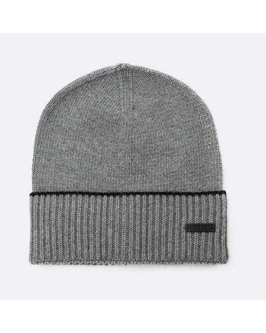 vacht Paragraaf stad BOSS by HUGO BOSS Grey Beanie & Scarf Set in Gray for Men | Lyst