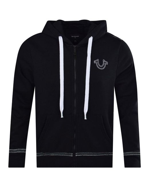 black and white true religion hoodie