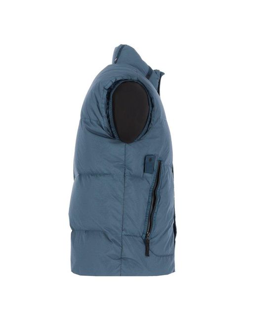 Stone Island Gilet in Blue for Men | Lyst