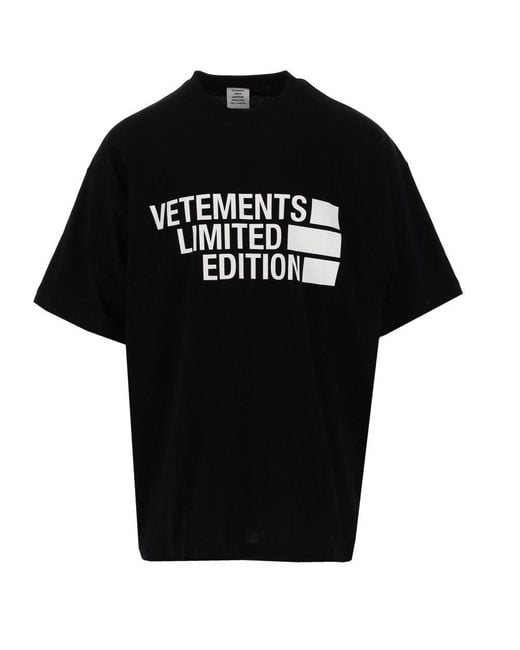 Vetements Cotton Black & White Limited Edition Oversized T-shirt for ...