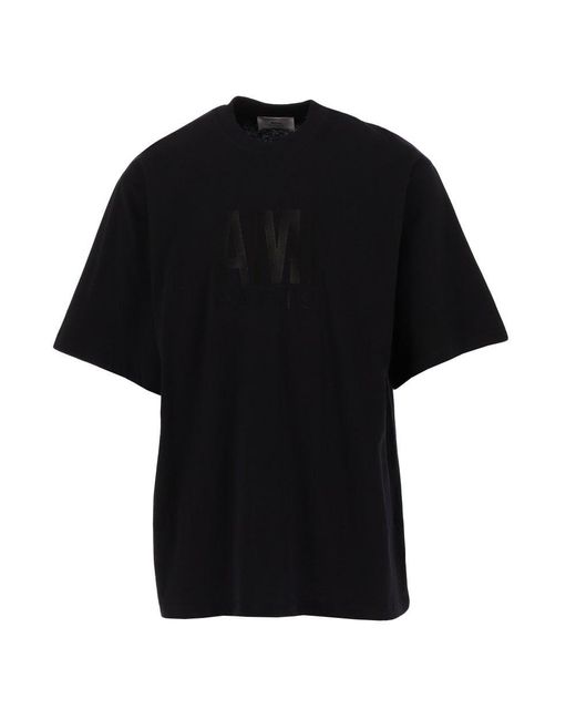 AMI Cotton Black Ami Oversized T-shirt for Men - Lyst