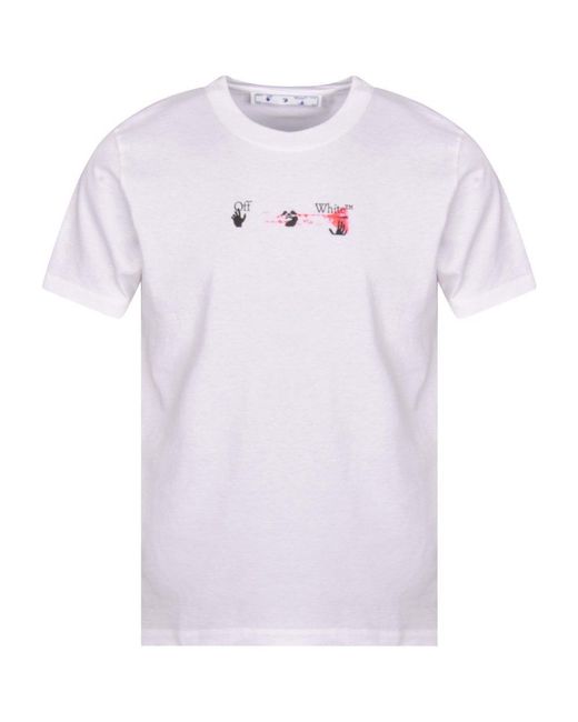 Off-White White Acrylic Arrow Motif T-Shirt - T-Shirts from Brother2Brother  UK