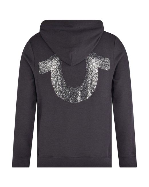 true religion black hoodie mens