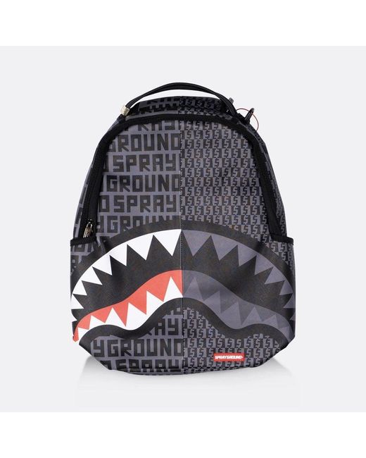 Sprayground Backpack Split Infinity Check in Grey