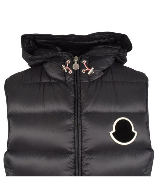 moncler gilet fur hood