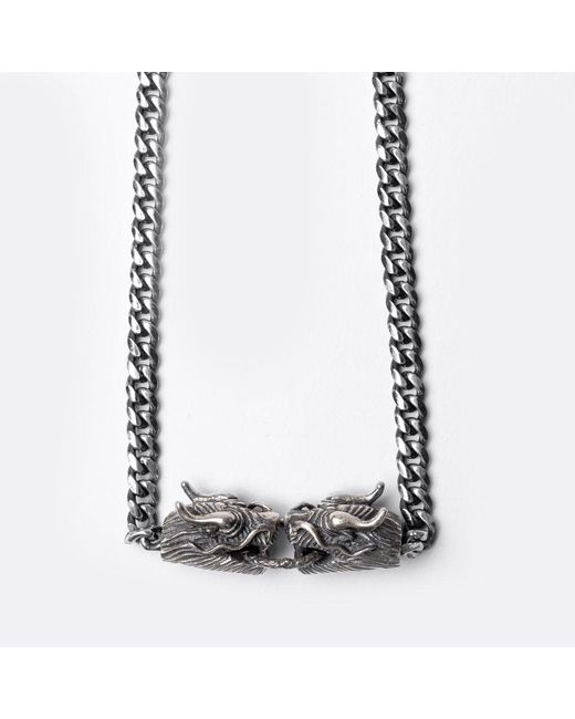 Mens Jewellery Necklaces Silver for Men Metallic Serge Denimes Cross Silver Necklace in Silver 