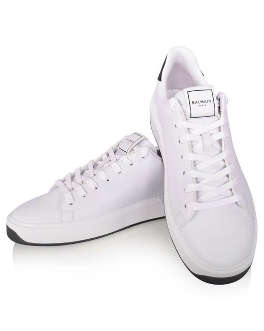 balmain black and white sneakers