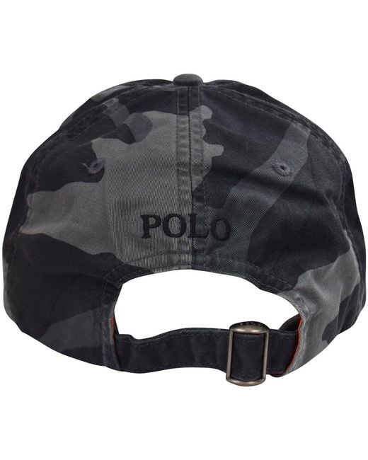 Lyst - Polo Ralph Lauren Black/grey Camo Logo Baseball Cap in Gray for Men