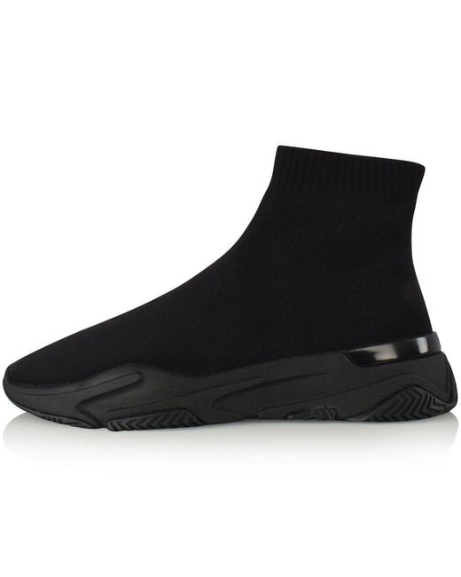 Mens black sock trainers clearance