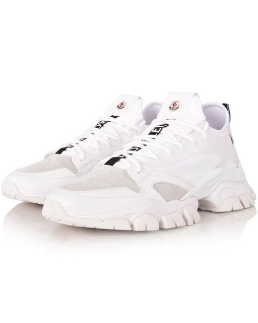 Moncler Leather White Trevor Trainers for Men | Lyst