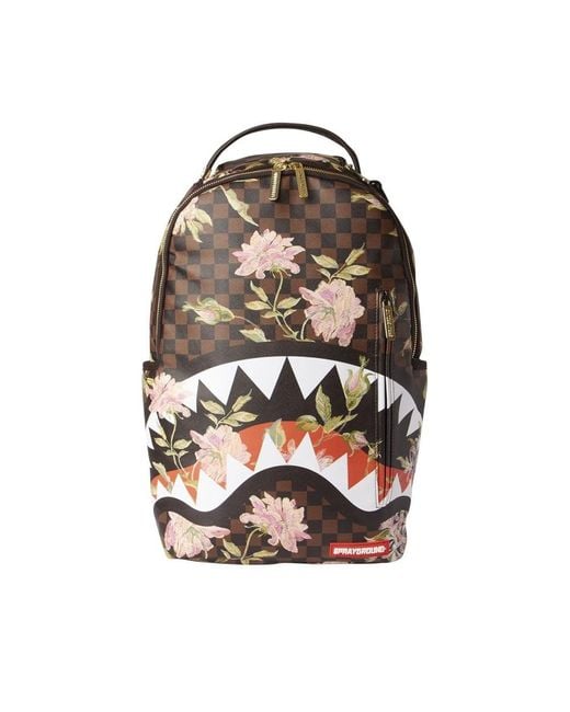 Sprayground Flowers Check Backpack in Brown for Men Lyst