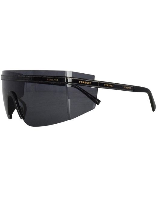 Versace Visor Branded Glasses in Black 