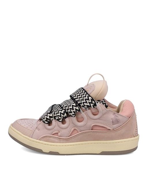 Lanvin Leather Oversized Curb Trainers in Pale Pink (Pink) for Men | Lyst