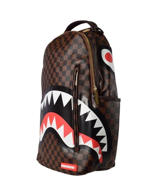 Sprayground Shark In Paris Faux Leather Backpack in Brown for Men - Save 20% - Lyst