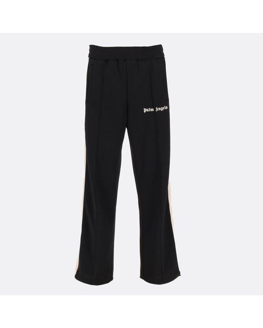 Palm Angels Black & Off White Loose Track Pants for Men | Lyst Canada