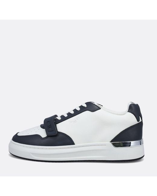 Mallet White & Navy Hoxton Wing Sneakers in Blue for Men | Lyst