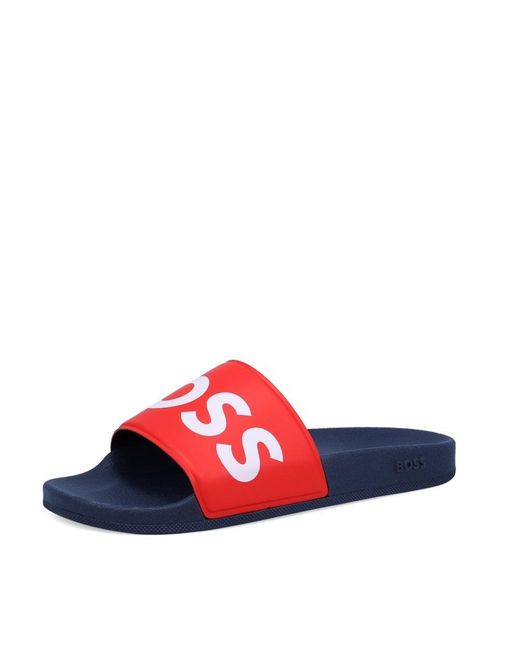 hugo boss red sliders