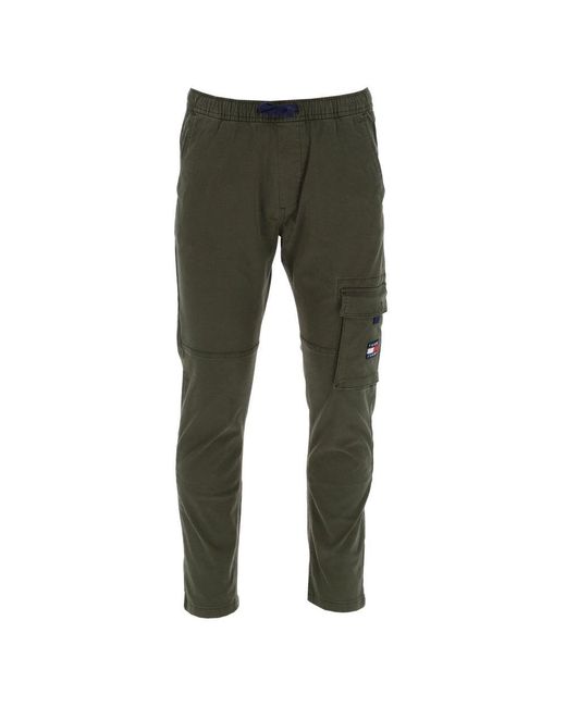 Tommy Hilfiger Dad Dobby Cargo Pants in Green for Men Lyst Canada
