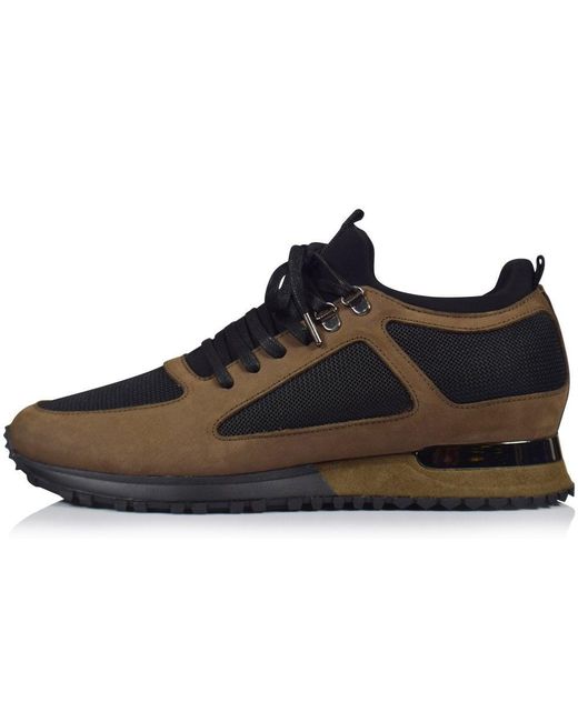 mallet black suede trainers