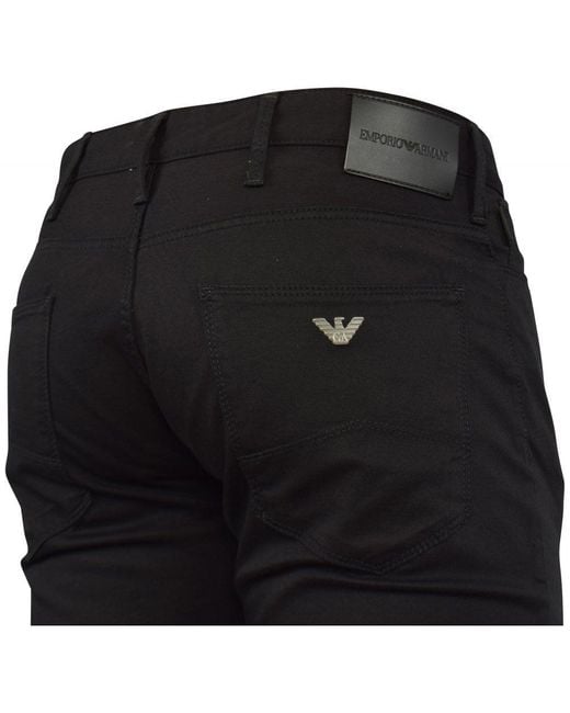 armani j06 black jeans