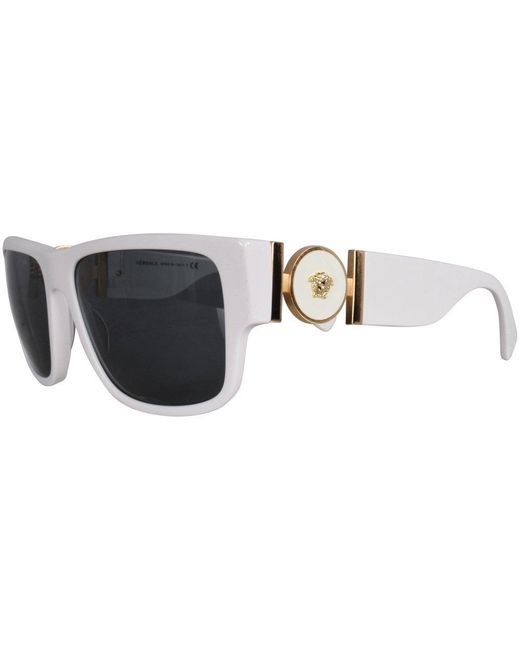 Versace White Frame Medusa Logo Glasses for Men | Lyst