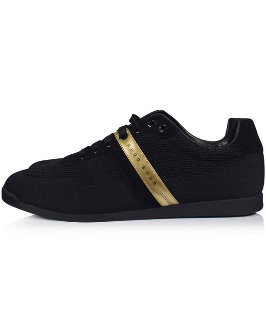 BOSS by HUGO BOSS Black gold Maze Lowp Trainers for Men Lyst Canada