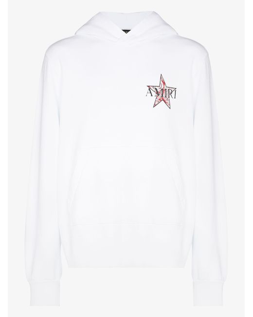 Amiri Paisley Star Logo Print Hoodie - Men's - Cotton in White for Men |  Lyst