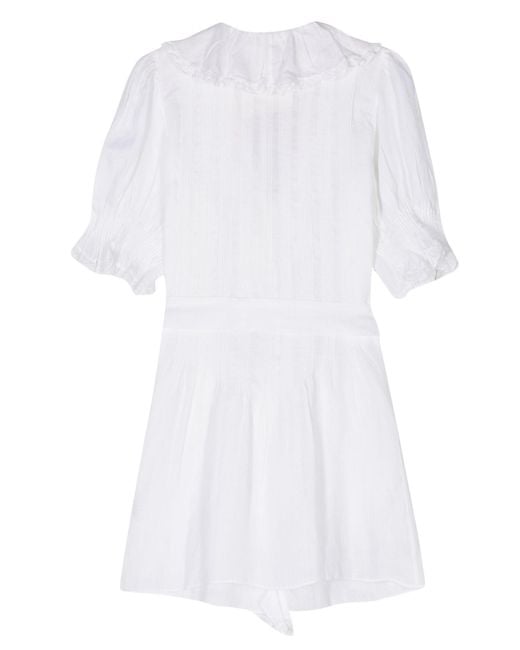 Doen White Dôen - Piper Ruffled Mini Dress