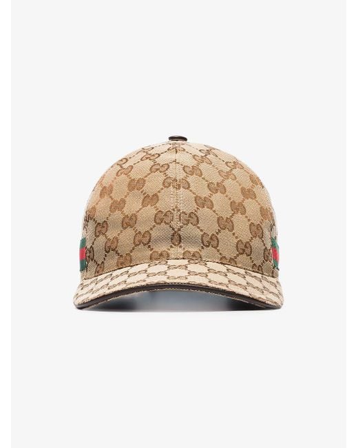 Gucci Brown GG Supreme Canvas Baseball Cap for men