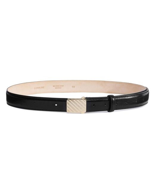 Lemaire Natural Textured Buckle Leather Belt - Unisex - Calf Leather