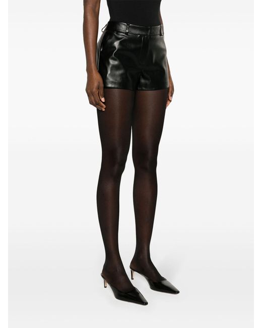 Frankie Shop Black Kate Faux-leather Shorts - Women's - Polyester/polyurethane