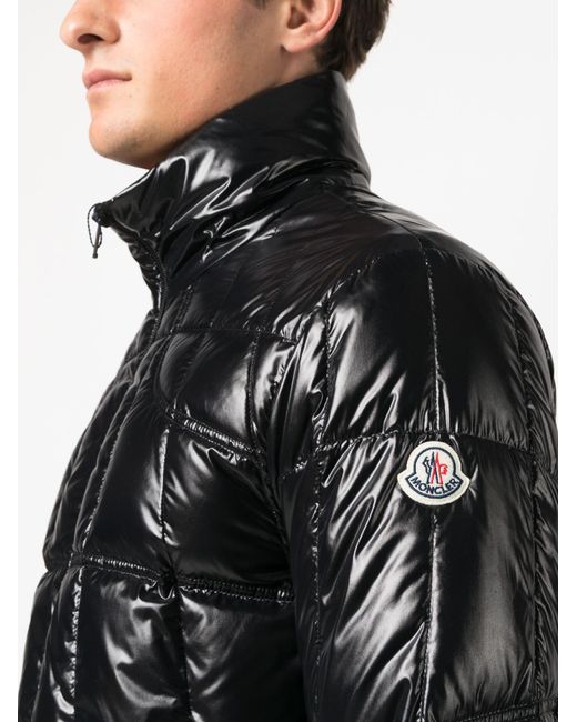Moncler Black Tevel High-shine Padded Jacket for men