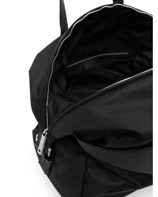 Ferragamo Black Cut-out Leather Holdall for men