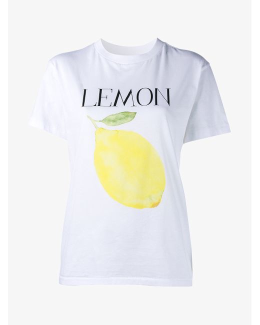 Ganni Lemon Print Cotton T-shirt | Lyst Australia