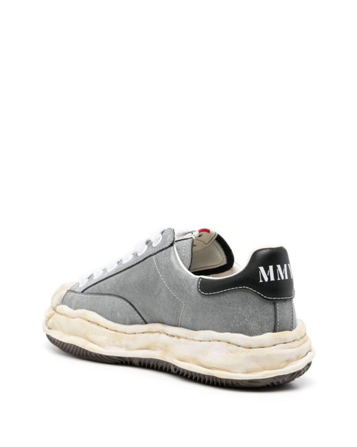 Maison Mihara Yasuhiro White Blakey Leather Sneakers - Men's - Rubber/calf Leather/other Fibres for men