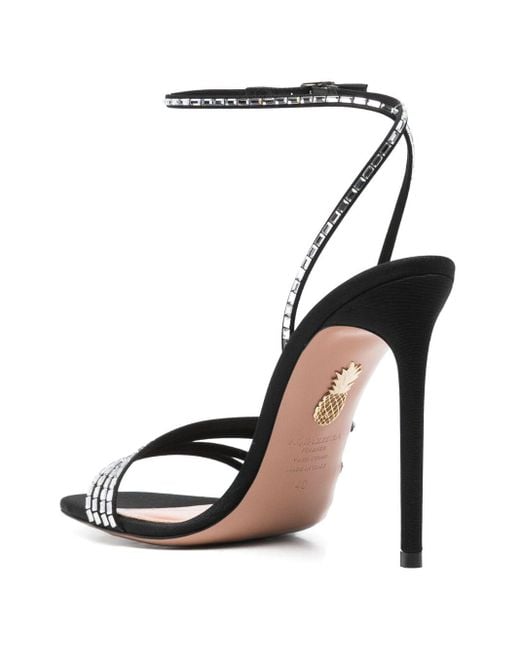 Aquazzura Black 105Mm Mistica Sandals
