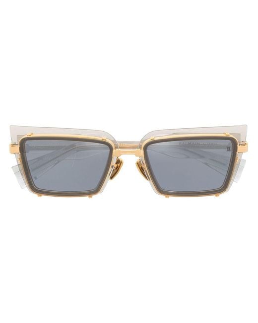 BALMAIN EYEWEAR Admirable Rectangle-frame Sunglasses - Unisex ...