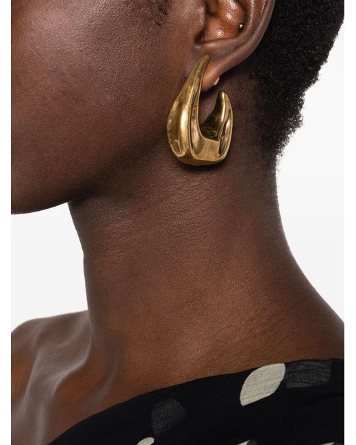 Khaite Natural Medium Olivia Hoop Earrings