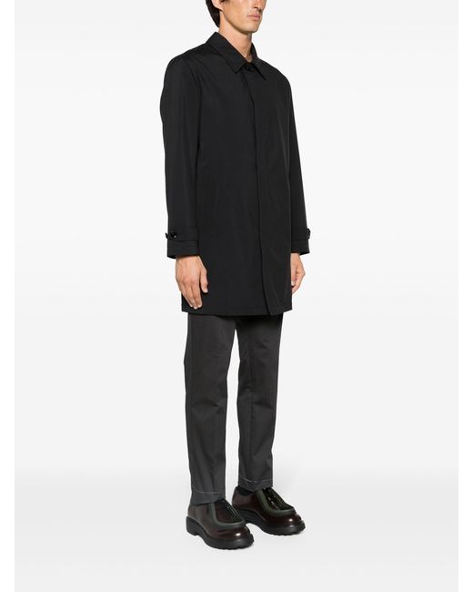 Brioni Black Single Breasted Short Coat - Men's - Cotton/polyester/lambskin for men