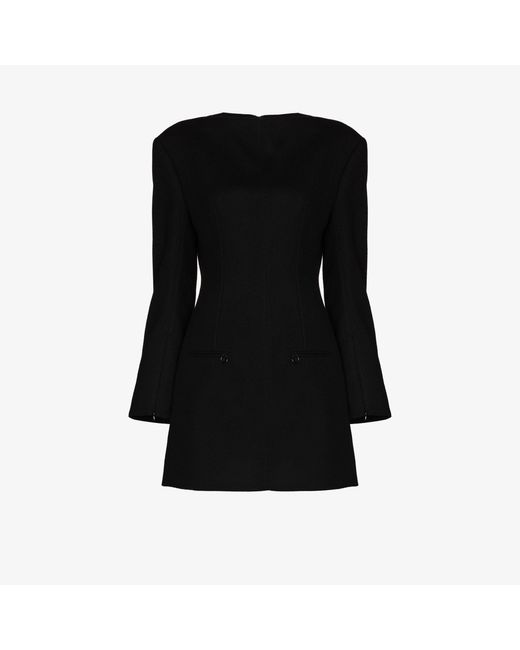 Acne Black Structured Mini Dress
