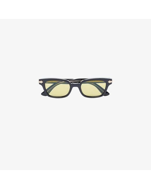 Gucci Black Acetate Yellow Lens Sunglasses for men