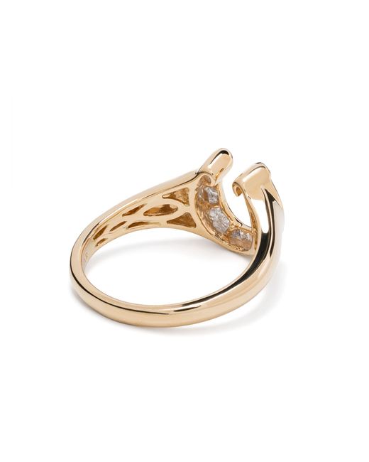Adina Reyter Natural 14k Yellow Horseshoe Diamond Ring