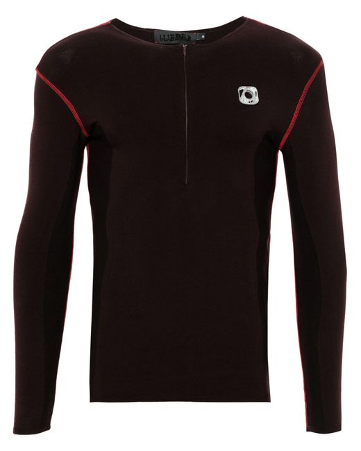 LUEDER Black X Skin Series Red Long-sleeve Sweater for men