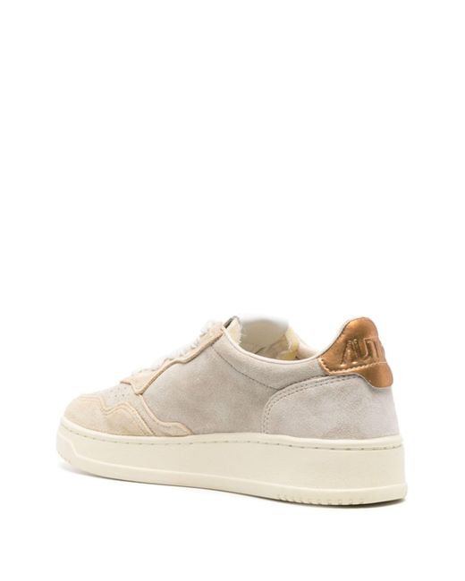 Autry Natural Medalist Suede Sneakers - Women's - Fabric/calf Leather/calf Suede/rubber