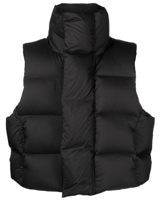 Entire studios Black Quilted Padded Gilet - Unisex - Nylon/duck Down/polyester